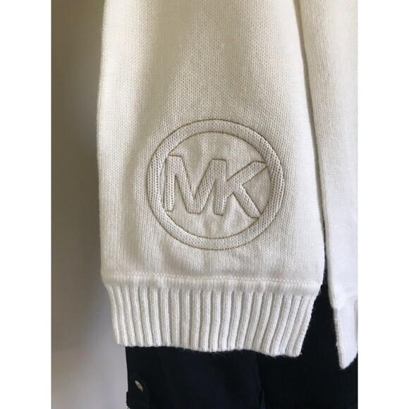 Michael Kors Women’s Rib Scarf Off White Large Logo - Picture 6 of 8